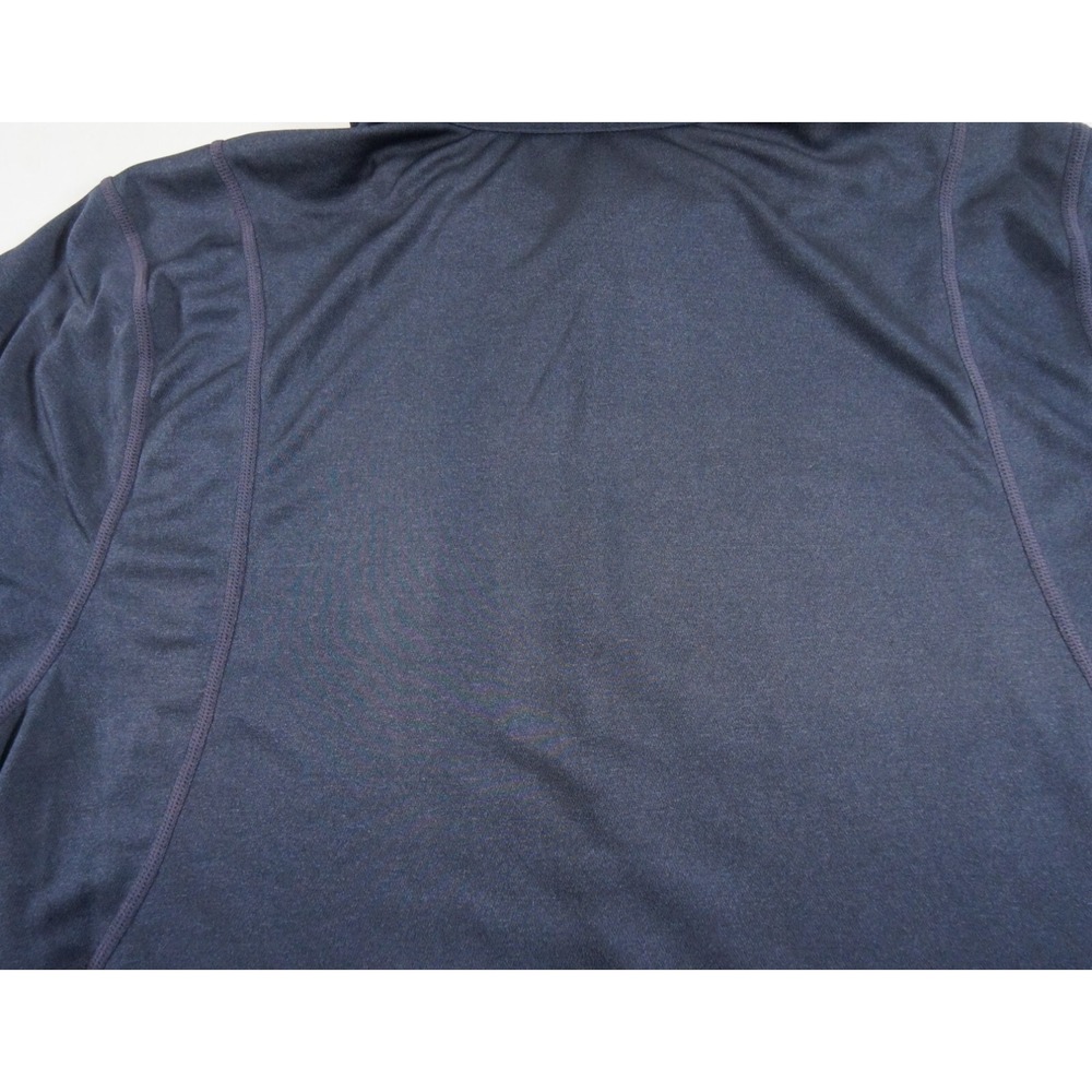 Qor Shirt Mens Large Blue Short Sleeve 1/4 Zip Collared Polartec Adult FLAW*** - Picture 7 of 12